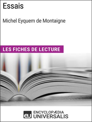 cover image of Essais de Michel Eyquem de Montaigne
